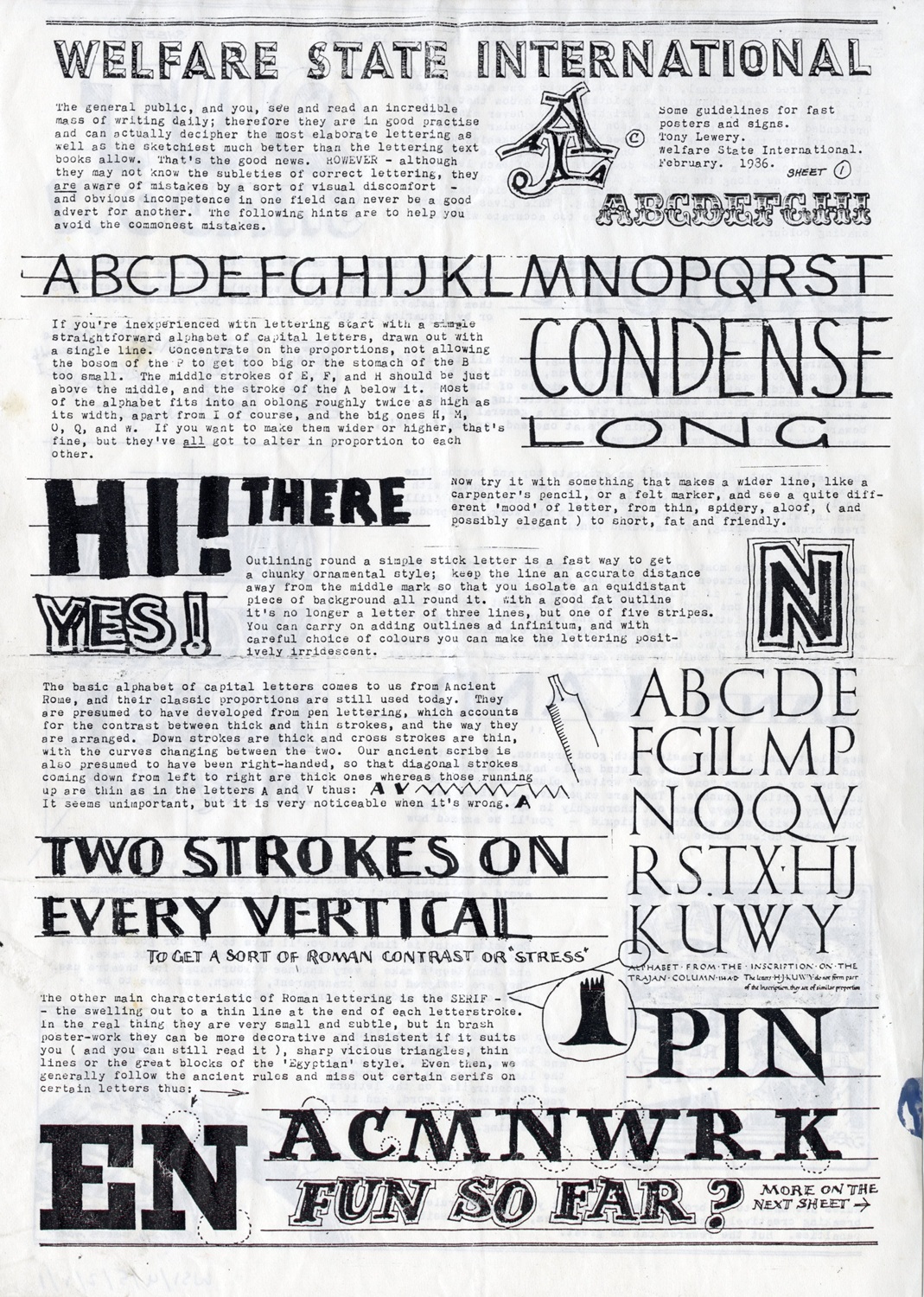 Instruction sheet on poster design